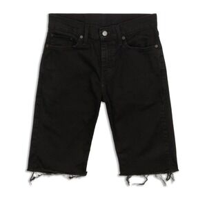 Levi's 511 Slim Fit Black Men's Cut Off Stretch Jeans Denim Shorts Size 36 New